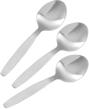 Nirosta Fackelmann 47508 Kaffeelöffel Arlberg 13,5cm 3 Stück aus Edelstahl, Silber, 13,5 x 3 x 1,6 cm, 3 Einheiten