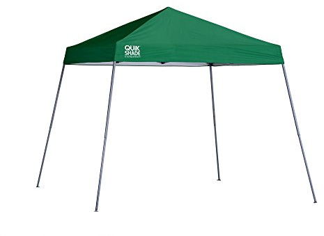 Quik Shade Expedition 10 x 10-Foot Instant Canopy, Slant Leg Outdoor Tent, 64 Square Feet of Shade for 8-12 People - Green