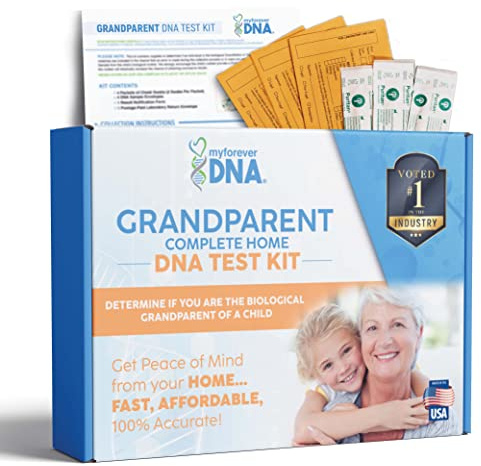 My Forever DNA® Kit per la raccolta del DNA dei nonni, 46 marcatori DNA, raccolta campioni a casa, analisi delle relazioni biologiche, tutte le tariffe e spedizione di ritorno inclusi