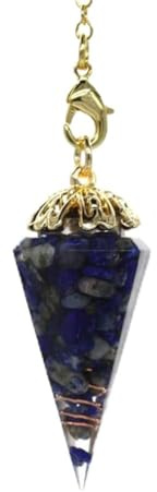 Dowsing kristall pendel hexagonal kon punkt hänge, WOWDECOR kristall sten slipat halsband hänge chakra fasetterad ädelsten för att skrika helande spådom wicca kristallterapi, Kristall