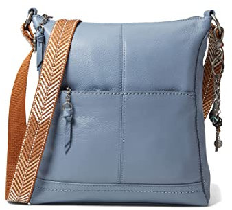 The Sak Lucia Crossbody Bag in Leather, Convertible Purse with Adjustable Strap, Maritime