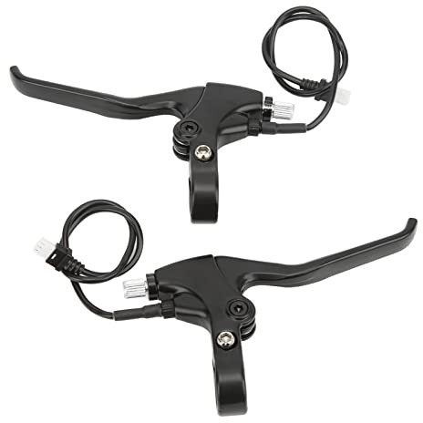 Fyearfly Elektriska cykelbromsspakar, 1 par elektriska cykelbromshandtag elektrisk cykel bromshandtag diameter 22,2 mm för Tongsheng TSDZ-2 motor svart