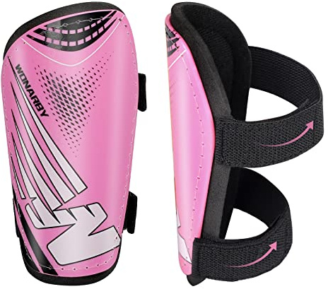 Shin Guards Soccer Youth Kids - Shin Guard for Boys Girls Teenagers Toddler 2-18 Years Old - Football Shin Pads Protection Equipment with Adjustable Straps - Pink, XS