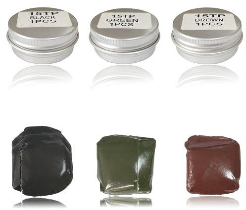 Tungsten Putty Sinker, 3 Stück, Wolfram-Kitte, Gewicht-Rig, Karpfenangeln, Haar-Rig, schnelle Geschwindigkeit, Derby, Auto und Fliegenfischen, Köder, Senker, Schwarz/Grün/Braun