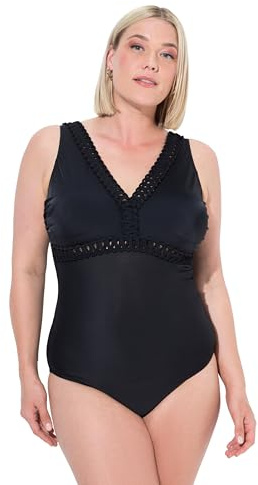 Ulla Popken Badeanzug, Laura, String Detail Maillot de Bain Une pièce Femme (Lot de 1)