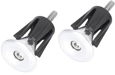 VekAuto Pair Aluminum Alloy Bicycle Bike Handlebar End Plugs Silver Tone Auto Accessories
