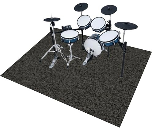 EYKWKB Drum-Teppich - Schlagzeugteppich - Schallschutz Teppich - Schallschutzmatte - rutschfeste Trommelmatte für E Drum - Elektronisch Schlagzeug Snare Drum Rug - Schalldicht Teppiche 230 x 200 cm