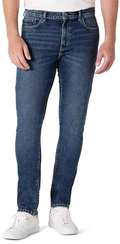 Amazon Essentials Jean Slim Homme, Indigo Moyen Teinté, 34W / 32L