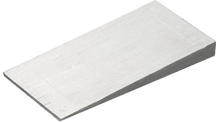 PATIKIL Metal Wedge, 4x2x0.4 Inch Carbon Steel Wedge Shims Triangle Flange Beveled Washers Strong Durable for Pipe Fitting Welding Tool Factory Lathe Machine Tool, Silver Tone