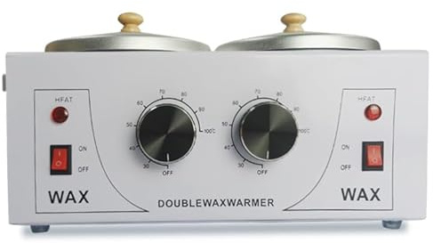 Professional Double Wax Pot Wax Warmer, Wax Heater for Hair Removal with Adjustable Temperature, Warm Wax Melter for Women Men Home or Salon Use
