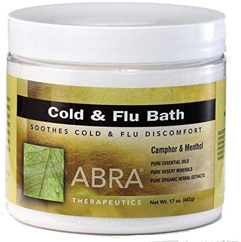 Abra Therapeutics Cold and Flu Bath, Camphor & Menthol, 17 oz (482 g)