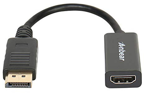 Anbear DisplayPort to HDMI, Display Port Adapter to HDMI for Desktops and Laptops Connect to HDMI Displays (1 Pack, DP)