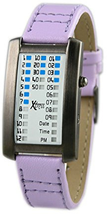 Xtress Herren Binär Quarz Uhr mit Leder Armband XDA1030P