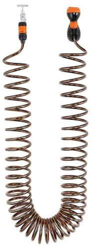 Claber Spiral kit Plus, manguera flexible en espiral, conectores y rociador multifunción