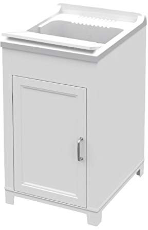 Adventa 9Q102C98-Mobile e lavapanni in Resina con 1 Anta, Interno/Esterno, Bianco, 45 x 50 x 85 cm