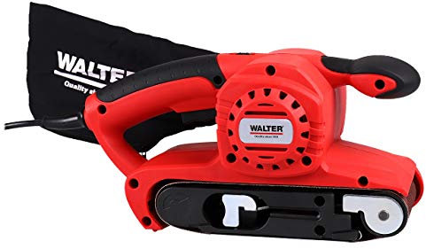 WALTER Bandschleifer 800 W, 1 Absaugabdapter, inkl. Staubsack, Schleifband 76 x 457 mm, Bandgeschwindigkeit: 0–380 m/min, werkzeugloser Schleifbandwechsel