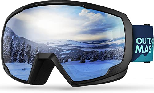 OutdoorMaster Kids Ski Goggles, Snowboard Goggles - Youth Snow Goggles - Midnight