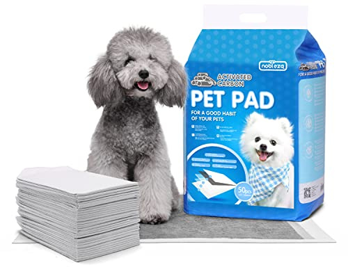 Nobleza 50x Carbón Empapadores para Mascotas, Alfombras de Entrenamiento para Perros, Toallitas de Adiestramiento Cachorros, 60 x 60 cm, Tamaño Regular, 50 Unidades