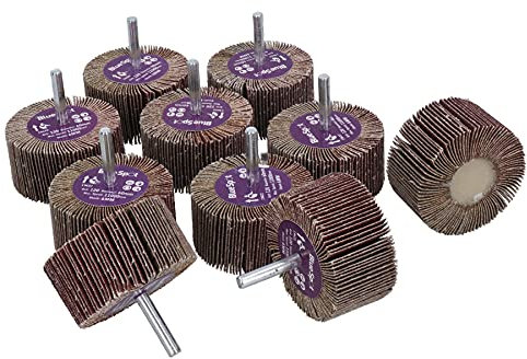 120 Grit 60mm Flap Wheel Disc Abrasive Sanding Pads For Drills 6mm Shank 10pc