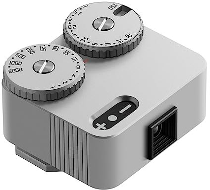 TTArtisan Light Meter II Generation Upgrade Two Dials Light Meter for Photography with Cold Shoe Mount Compatible with Various Cameras (Aluminium Silver)