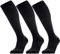 GRAPMKTG 3er-Pack FußballSocken für Männer und Frauen Softball Baseball Football Socks Stutzenstrumpf Fußball-Kniestrümpfe für Kinder Erwachsene Schlauchsocken Schwarz 39-42