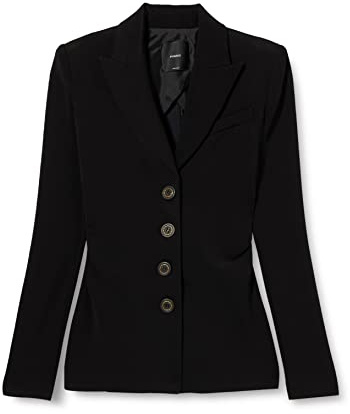 Pinko Dam Edvige Fluid neoprenjacka affärskostym, Z99_Black Limousine, 45 UK, Z99_svart limousin
