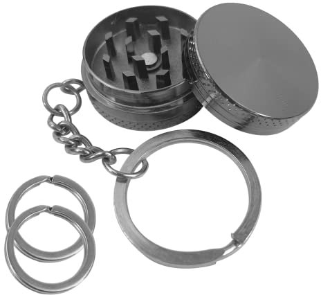 Mini macinaspezie in metallo, 1,18 pollici, con 25 mm di diametro, portachiavi in metallo, 2, grazioso portachiavi per uomini e donne. 4