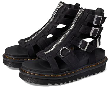 Dr. Martens Unisex Olson, Charcoal Grey Tumbled Nubuck, 9 Women/8 Men