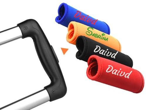 Etiqueta de equipaje personalizada, envoltura de asa de equipaje, identificadores de equipaje cómodos/etiquetas/marcadores/agarres para maletas, accesorios de viaje únicos, etiqueta de envoltura de