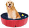 CACSPS Piscine Pliable surdimensionnée en Plastique Dur Portable pour Chiens, Chats et Enfants, Animaux domestiques, Chiot - 100 x 30 cm - Red