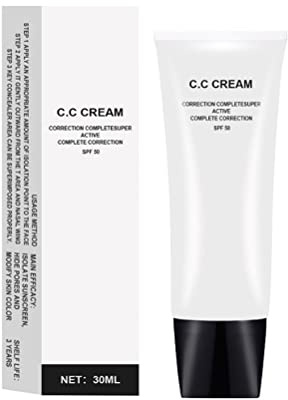CC Cream SPF 43 Fond de Teint Hydratant Correcteur de Couleur, Anti-âge, Imperméable, Finition, Convient à les Types de Peau, Masque la Pigmentation, Uniformise le Teint (Ivoire)