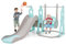 Arkyomi rutsche Indoor ab 1 2 3 4 5 Jahr,kinderrutsche mit schaukel Indoor Outdoor,Baby rutsche kinderzimmer,babyrutsche step2 gartenrutsche für kleinkin Grün