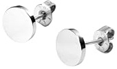 Purelei Ohrstecker Herren – Runde Edelstahl-Ohrstecker in Gold (18K vergoldet) oder Silber – Minimalistisches Design – 7,5 mm Durchmesser – Zeitloser Schmuck für Männer (Silver)