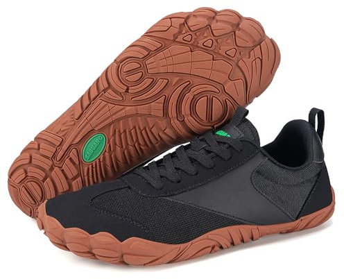 SAGUARO Zapatillas Barefoot Mujer Ligera Zapatos Minimalistas Hombre Transpirable Sneakers Barefoot Antideslizante Calzado Descalzos Interior Exterior, Negro, 41
