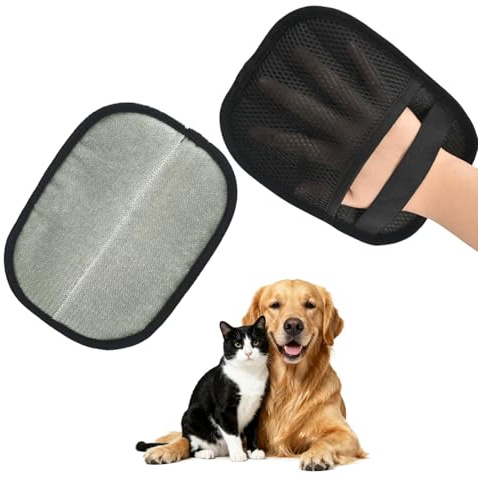 HENOUXIANG 2 Piezas Quita Pelos Mascota Guantes de Pelo para Gatos Perro,Aseo Herramienta de Electrostática Reutilizable Gato Perros Lavar,Limpieza de Alfombras y Sofás