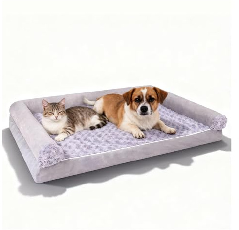 ZaiZaiSMao Cuccia Ortopedica Cane, per Cani Taglia Grande in Uovo Foam Cuccia Cane Interno Taglia Grande, Sfoderabile e Lavabile, Antiscivolo Letto Ortopedico per Cani,XXL（120 * 90 * 20cm）
