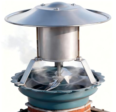 Mocoli 120W Extractor Chimenea, Ventilador Grande de 17,5-24 cm para Extracción de Humo Extractor de Humos con 4 Aspas Extractor de Humo Silencioso Ventiladores de Estufa para Chimeneas