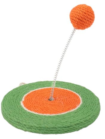 ZIXINNKC Juguete rascador para Gatos, Divertido, Interactivo, Resistente a Las mordeduras, Garras de molienda, Tablero rascador para Gatos de sisal con Bola de sisal para (Tipo 1)