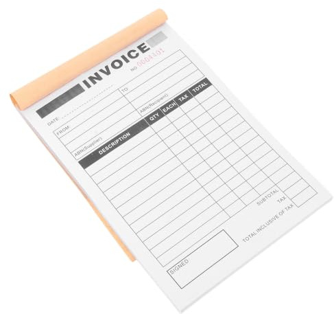 NAMOARLY 50 Ensembles Carnet Consultation Rapide et Papier de Factures et Bons de Livraison Classement Sécurisé pour Boulangeries et Commerces de Détail pour Petites Entreprises