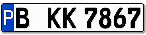 Parkplatzschild KFZ-Kennzeichen 520 x 110 mm, reflektierend, Wunschkennzeichen, Wunschtext, Namen oder STR./Hausnr.