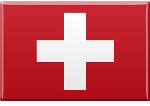 Kühlschrankmagnet - Länderflagge Schweiz - Gr.ca. 8x5,5 cm - 38948 - Magnet