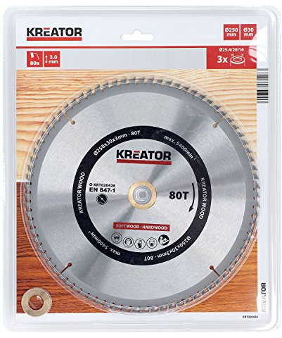 KREATOR KRT020426 Wood Saw Disc 250mm80d