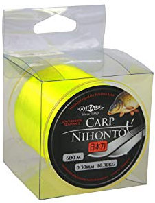 600m NIHONTO CARP Fluo gelbe monofile sehr Glatte Angelschnur Karpfenschnur Feederschnur erhältlich von Ø0,23 bis Ø0,40mm (Ø0,30mm / Tragkraft 10,30kg)