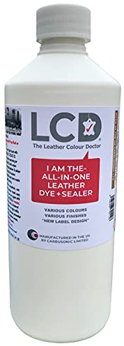 Leather dye Bright White for Sofas, Chairs, Shoes, Handbags, Car, Jackets, Leather dye colourant kit, Hard Wearing Scuff & Scratch Resistant. for Leather Vinyl Built in Sealer Restores Faded Leather