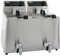 SARO Fritteuse mit Ablasshahn – 2× 8 L – Edelstahl – Becken mit Kältezone – Herausnehmbares Heizelement – Sicherheitsthermostat – 2× 3 kW – Modell EF 88