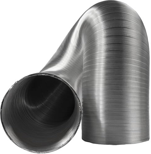 12,5 cm / 125 mm - Tuyau de ventilation flexible - 1,5 m de long - Pour sèche-linge - Hotte aspirante, ventilateur de tuyau, climatisation - Tuyau d'évacuation d'air pour tentes de serre, boîte de