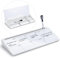 Varhomax Schreibtisch Organizer, Desktop Whiteboard Wochenplaner Glas Weiß Mit Aufbewahrung Abwischbar, To Do Liste, Notizblock und Tastaturständer für Homeoffice, Büro und Schulbedarf