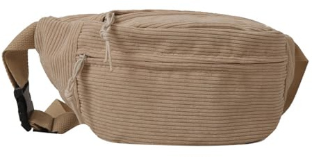 BABYVIVA 2023 Gürteltasche für Damen, Cord-Bauchtasche, großes Fassungsvermögen, einfarbig, Gürteltasche, Brusttasche für Mädchen, vielseitige Umhängetasche (Khaki)