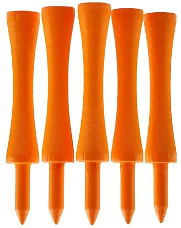 TH Golf x100 Pcs Bamboo Orange Castle Golf Tees 70mm Biodegradable Eco Friendly Sustainable