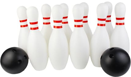 Dickly 10 pcs Jeu de Quilles pour Enfants Set de Bowling pour Enfants Jouets Montessori Ensemble de Quilles Jouet d'Éveil pour Enfant Enseignement Précoce, 30cm